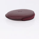 CARTIER Must Line Coin Purse Leather Bordeaux Gold Auth 194476A-4