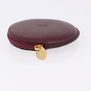 CARTIER Must Line Coin Purse Leather Bordeaux Gold Auth 194476A-5