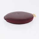 CARTIER Must Line Coin Purse Leather Bordeaux Gold Auth 194476A-6