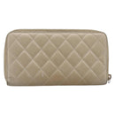 CHANEL Matelasse Long Wallet Lamb Skin Gold CC Auth 194478-3