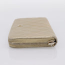 CHANEL Matelasse Long Wallet Lamb Skin Gold CC Auth 194478-4