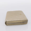 CHANEL Matelasse Long Wallet Lamb Skin Gold CC Auth 194478-5