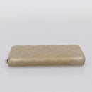 CHANEL Matelasse Long Wallet Lamb Skin Gold CC Auth 194478-7