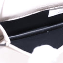 BOTTEGA VENETA INTRECCIATO Card Case Leather Beige Black Auth 194481A-10