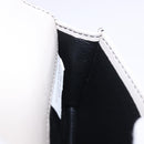 BOTTEGA VENETA INTRECCIATO Card Case Leather Beige Black Auth 194481A-17