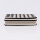 BOTTEGA VENETA INTRECCIATO Card Case Leather Beige Black Auth 194481A-6