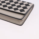 BOTTEGA VENETA INTRECCIATO Card Case Leather Beige Black Auth 194481A-14