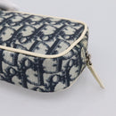 Christian Dior Trotter Pouch PVC Blue Silver Auth 194482-10