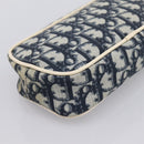 Christian Dior Trotter Pouch PVC Blue Silver Auth 194482-11