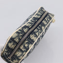 Christian Dior Trotter Pouch PVC Blue Silver Auth 194482-6