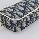 Christian Dior Trotter Pouch PVC Blue Silver Auth 194482-9