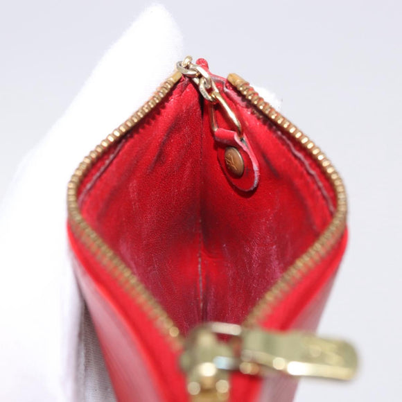 LOUIS VUITTON Epi Pochette Cles Coin Purse Red M63807 LV Auth 194483A