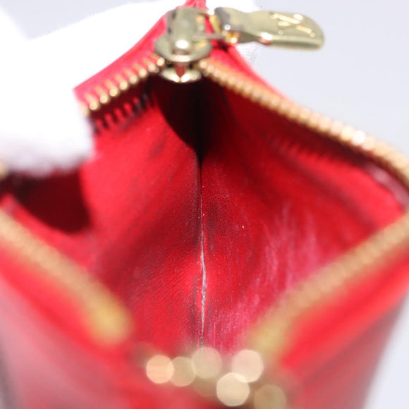 LOUIS VUITTON Epi Pochette Cles Coin Purse Red M63807 LV Auth 194483A