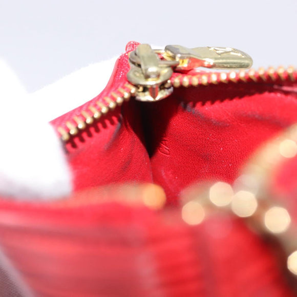 LOUIS VUITTON Epi Pochette Cles Coin Purse Red M63807 LV Auth 194483A
