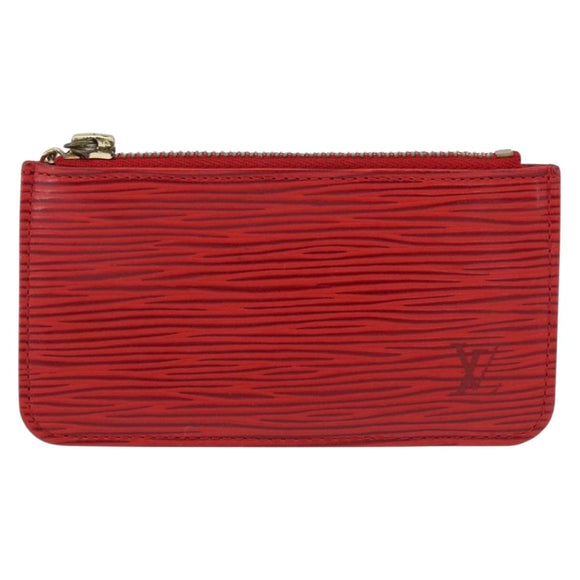 LOUIS VUITTON Epi Pochette Cles Coin Purse Red M63807 LV Auth 194483A