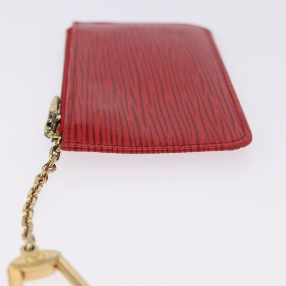 LOUIS VUITTON Epi Pochette Cles Coin Purse Red M63807 LV Auth 194483A