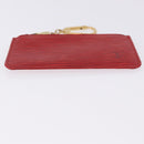 LOUIS VUITTON Epi Pochette Cles Coin Purse Red M63807 LV Auth 194483A-8