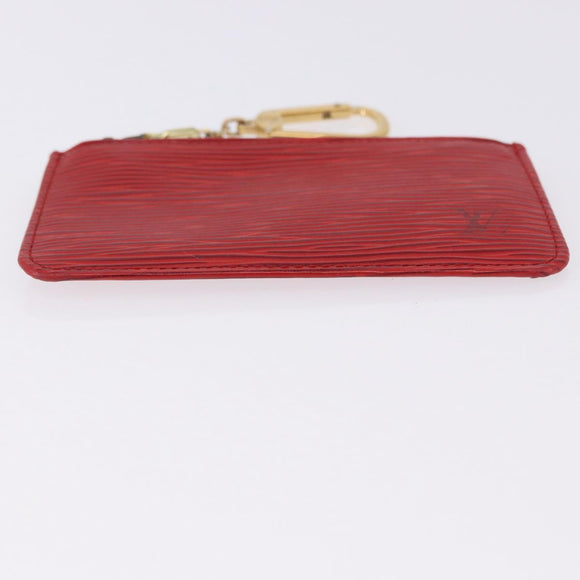 LOUIS VUITTON Epi Pochette Cles Coin Purse Red M63807 LV Auth 194483A
