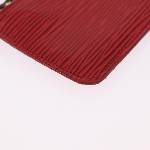 LOUIS VUITTON Epi Pochette Cles Coin Purse Red M63807 LV Auth 194483A