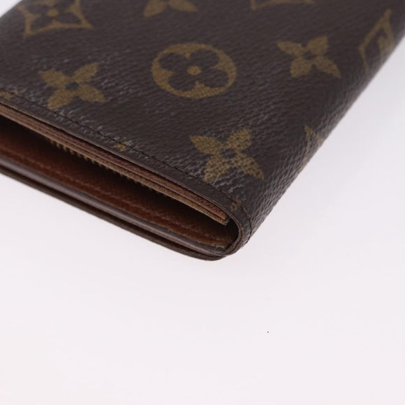 LOUIS VUITTON Monogram Porte Monnaie Billets Tresor Wallet M61730 Auth 194485A