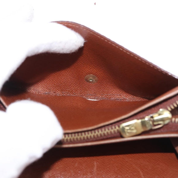 LOUIS VUITTON Monogram Porte Monnaie Billets Tresor Wallet M61730 Auth 194485A