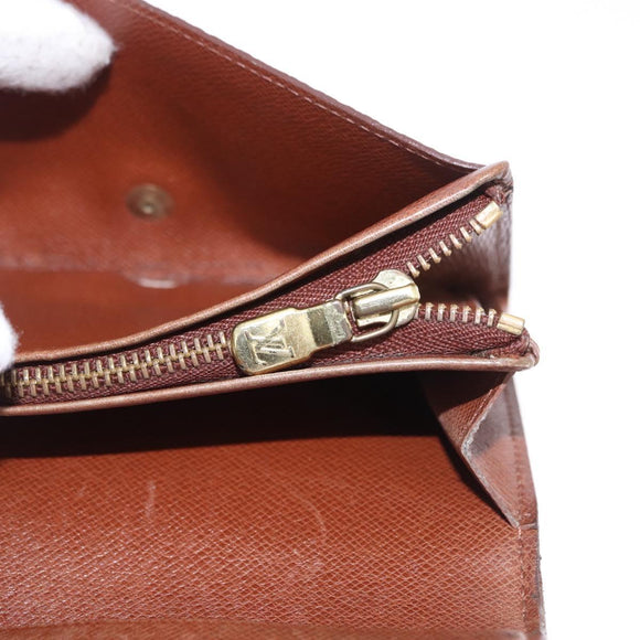 LOUIS VUITTON Monogram Porte Monnaie Billets Tresor Wallet M61730 Auth 194485A