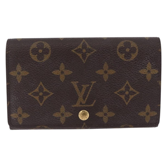 LOUIS VUITTON Monogram Porte Monnaie Billets Tresor Wallet M61730 Auth 194485A