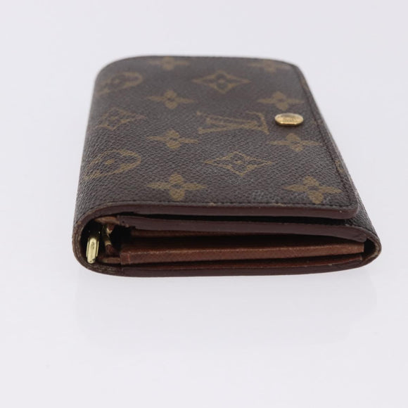 LOUIS VUITTON Monogram Porte Monnaie Billets Tresor Wallet M61730 Auth 194485A