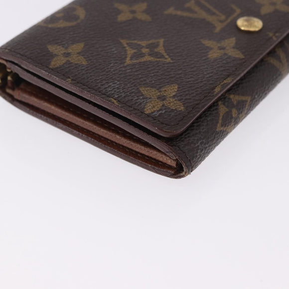 LOUIS VUITTON Monogram Porte Monnaie Billets Tresor Wallet M61730 Auth 194485A