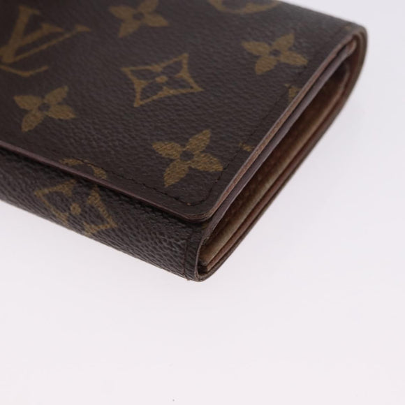LOUIS VUITTON Monogram Porte Monnaie Billets Tresor Wallet M61730 Auth 194485A