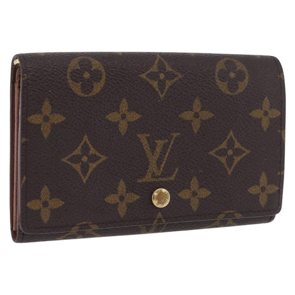 LOUIS VUITTON Monogram Porte Monnaie Billets Tresor Wallet M61730 Auth 194486A