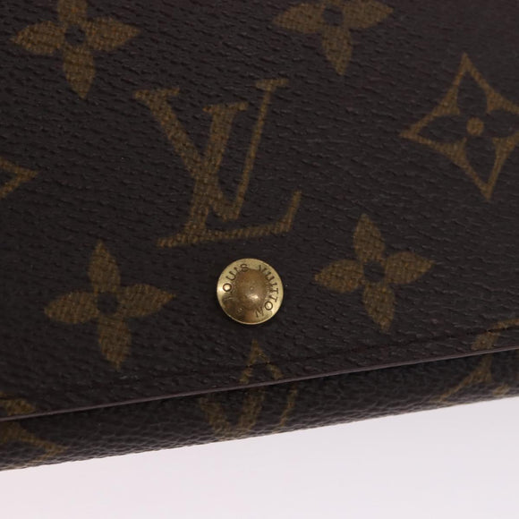 LOUIS VUITTON Monogram Porte Monnaie Billets Tresor Wallet M61730 Auth 194486A