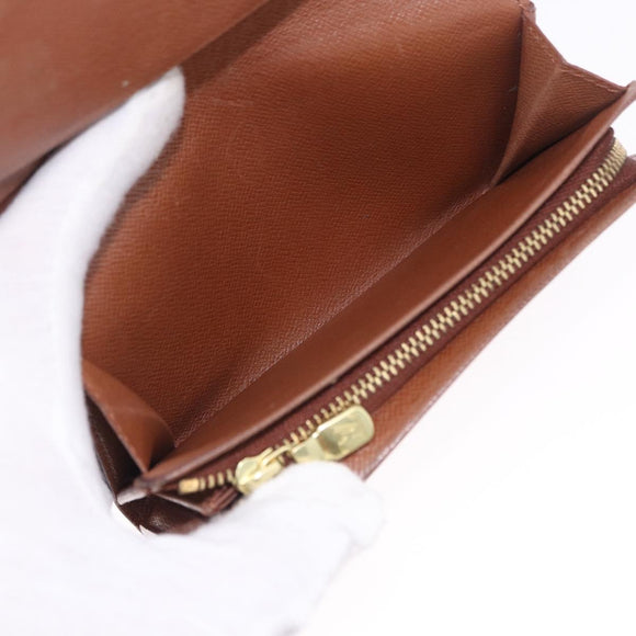 LOUIS VUITTON Monogram Porte Monnaie Billets Tresor Wallet M61730 Auth 194486A