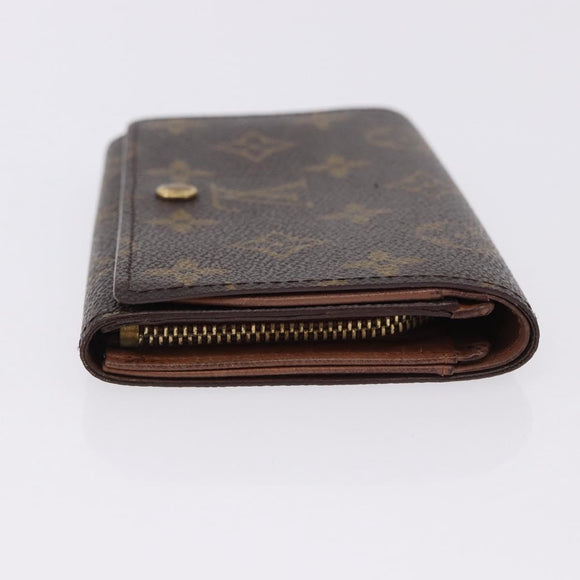 LOUIS VUITTON Monogram Porte Monnaie Billets Tresor Wallet M61730 Auth 194486A