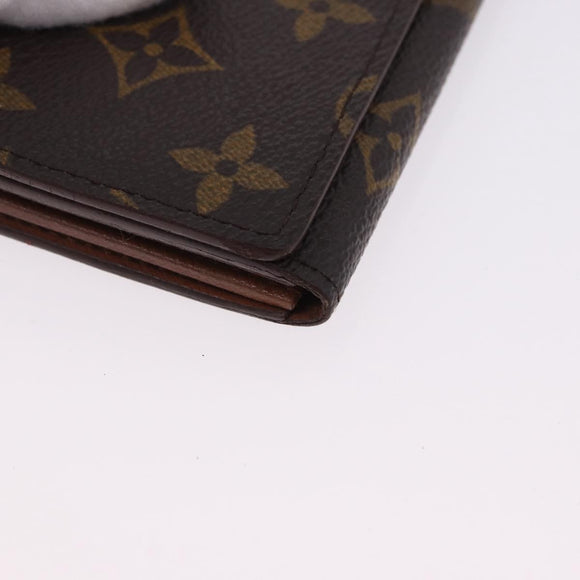 LOUIS VUITTON Monogram Porte Monnaie Billets Tresor Wallet M61730 Auth 194486A
