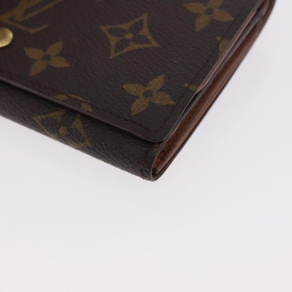 LOUIS VUITTON Monogram Porte Monnaie Billets Tresor Wallet M61730 Auth 194486A