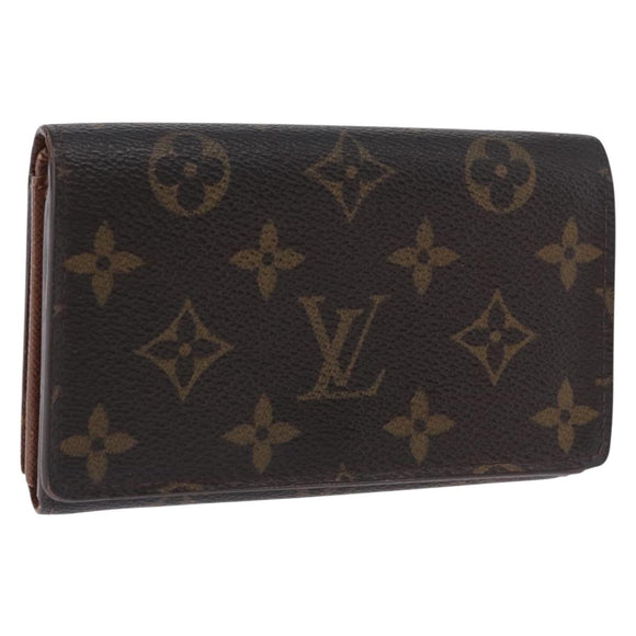 LOUIS VUITTON Monogram Porte Monnaie Billets Tresor Wallet M61730 Auth 194487A