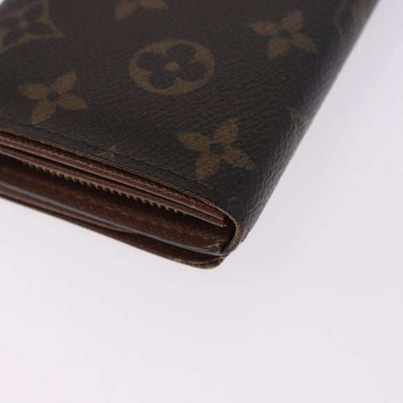 LOUIS VUITTON Monogram Porte Monnaie Billets Tresor Wallet M61730 Auth 194487A