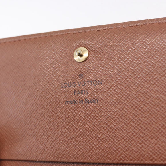 LOUIS VUITTON Monogram Porte Monnaie Billets Tresor Wallet M61730 Auth 194487A