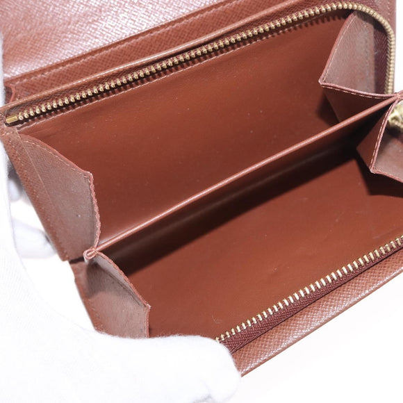 LOUIS VUITTON Monogram Porte Monnaie Billets Tresor Wallet M61730 Auth 194487A