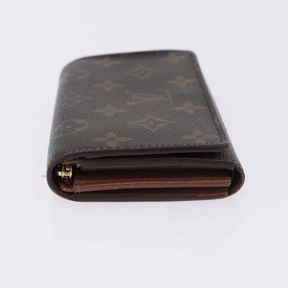 LOUIS VUITTON Monogram Porte Monnaie Billets Tresor Wallet M61730 Auth 194487A
