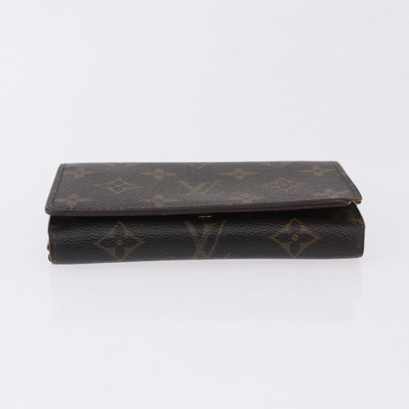 LOUIS VUITTON Monogram Porte Monnaie Billets Tresor Wallet M61730 Auth 194487A