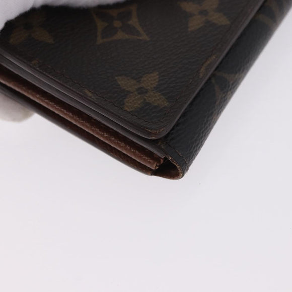 LOUIS VUITTON Monogram Porte Monnaie Billets Tresor Wallet M61730 Auth 194487A