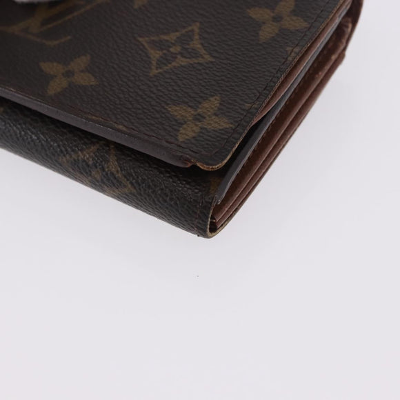 LOUIS VUITTON Monogram Porte Monnaie Billets Tresor Wallet M61730 Auth 194487A