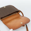 CELINE Macadam Canvas Shoulder Bag PVC Leather Brown Gold Auth 194551-10