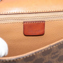 CELINE Macadam Canvas Shoulder Bag PVC Leather Brown Gold Auth 194551-17