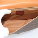 CELINE Macadam Canvas Shoulder Bag PVC Leather Brown Gold Auth 194551-11