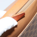 CELINE Macadam Canvas Shoulder Bag PVC Leather Brown Gold Auth 194551-12