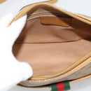 GUCCI Micro GG Supreme Web Sherry Line Bag PVC Beige Gold 89 02 032 Auth 194552-11
