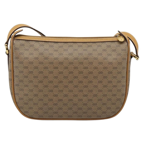 GUCCI Micro GG Supreme Web Sherry Line Bag PVC Beige Gold 89 02 032 Auth 194552